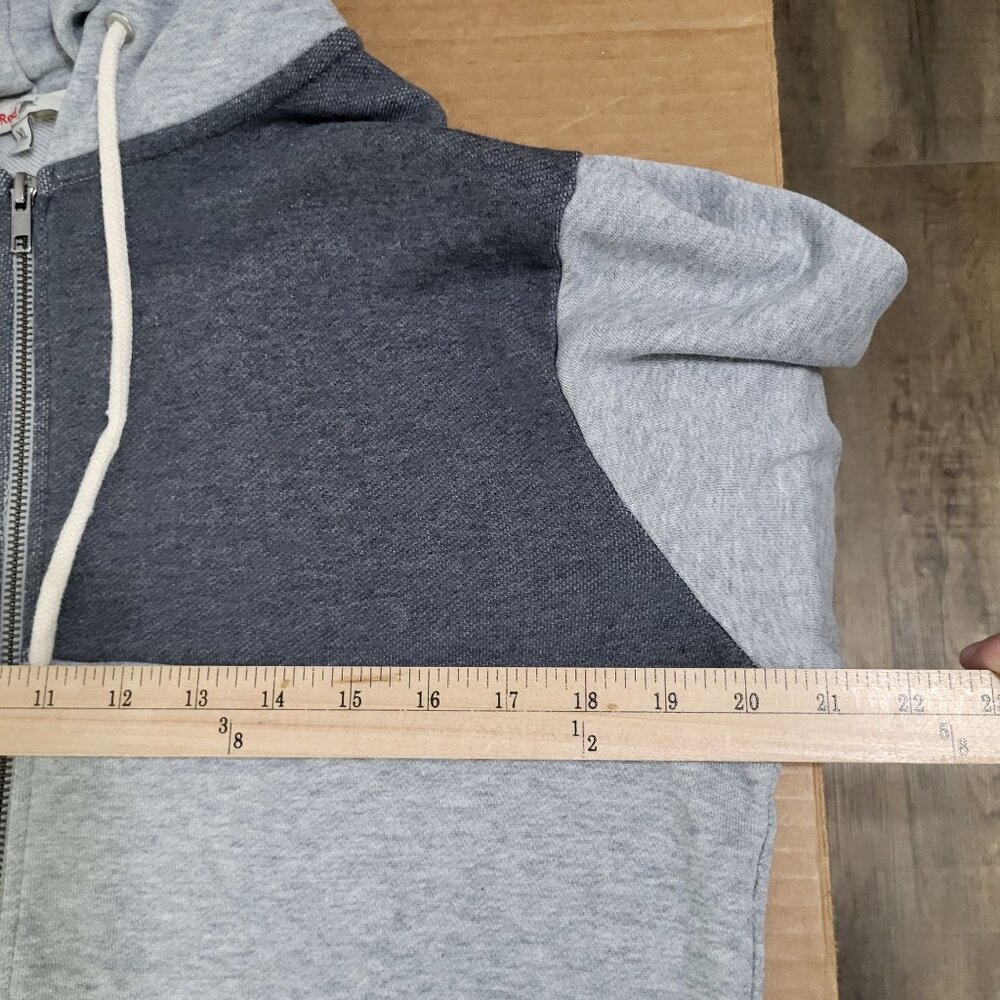 Red Bull Mens Size XL Full Zip Hooded Sweatshirt Jacket Soft Gray - Picture 5 of 7